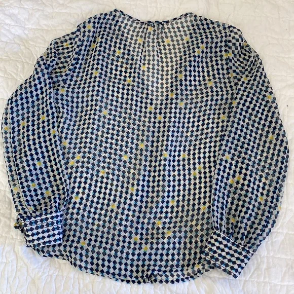 Pretty Geometric Pattern Blouse from Pleione size Small - Picture 5 of 8